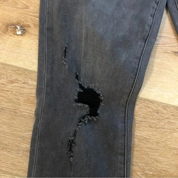 Sam Edelman The Stiletto Straight High Rise Distressed Jeans Black Size 27 NWT - Picture 5 of 12